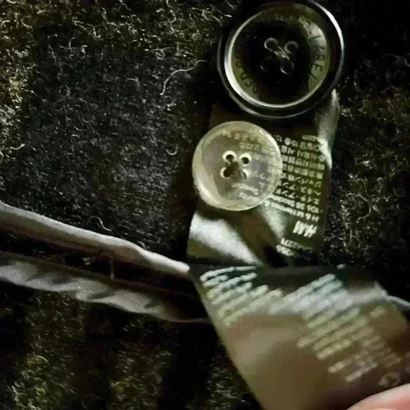 H&M (LOGG) Level of Grades Goods - Double Breasted Plaid Mid Length Coat. Size 4 - Picture 11 of 13